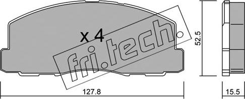 Fri.Tech. 116.0 - Bremžu uzliku kompl., Disku bremzes www.autospares.lv