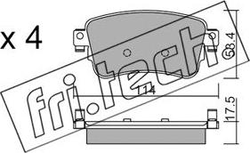 Fri.Tech. 1108.0 - Bremžu uzliku kompl., Disku bremzes www.autospares.lv