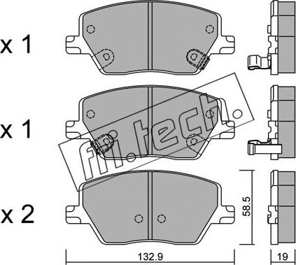 Fri.Tech. 1103.0 - Bremžu uzliku kompl., Disku bremzes www.autospares.lv