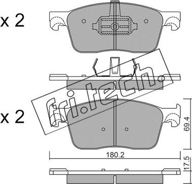 Fri.Tech. 1107.0 - Bremžu uzliku kompl., Disku bremzes www.autospares.lv