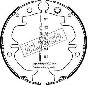 Fri.Tech. 1115.314K - Bremžu loku kompl., Stāvbremze www.autospares.lv