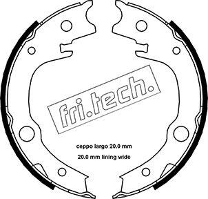 Fri.Tech. 1115.315 - Brake Shoe Set, parking brake www.autospares.lv