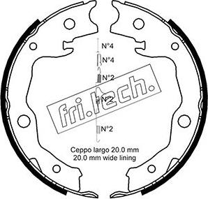 Fri.Tech. 1115.322K - Bremžu loku kompl., Stāvbremze www.autospares.lv