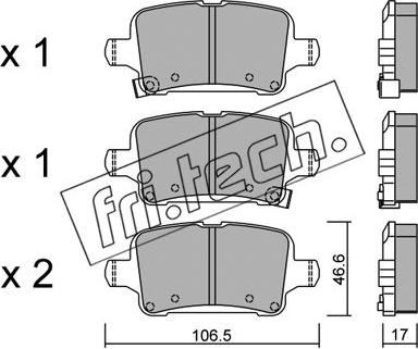 Fri.Tech. 1116.0 - Bremžu uzliku kompl., Disku bremzes www.autospares.lv