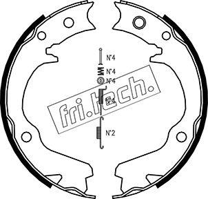 Fri.Tech. 1110.336K - Brake Shoe Set, parking brake www.autospares.lv