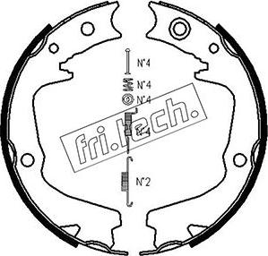 Fri.Tech. 1110.337K - Brake Shoe Set, parking brake www.autospares.lv