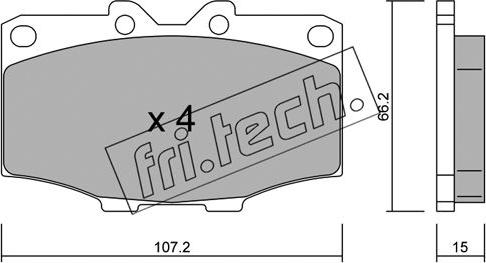 Fri.Tech. 111.0 - Brake Pad Set, disc brake www.autospares.lv