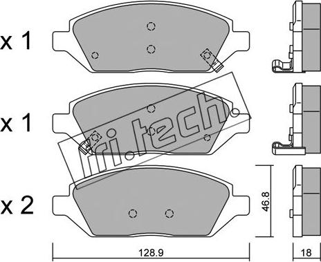 Fri.Tech. 1113.0 - Bremžu uzliku kompl., Disku bremzes autospares.lv