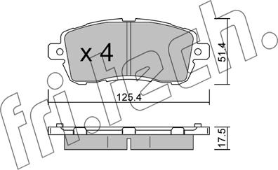 Fri.Tech. 1185.0 - Bremžu uzliku kompl., Disku bremzes www.autospares.lv