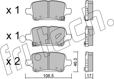 Fri.Tech. 1180.0 - Bremžu uzliku kompl., Disku bremzes www.autospares.lv