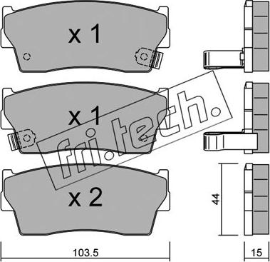 Fri.Tech. 118.0 - Bremžu uzliku kompl., Disku bremzes autospares.lv