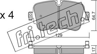 Fri.Tech. 1130.0 - Bremžu uzliku kompl., Disku bremzes www.autospares.lv