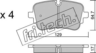 Fri.Tech. 1130.1 - Bremžu uzliku kompl., Disku bremzes www.autospares.lv