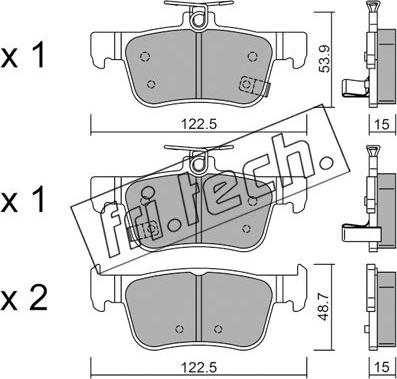 Fri.Tech. 1131.0 - Bremžu uzliku kompl., Disku bremzes www.autospares.lv