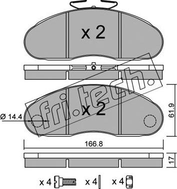 Fri.Tech. 113.1 - Bremžu uzliku kompl., Disku bremzes www.autospares.lv