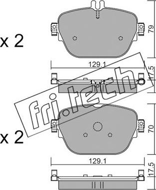 Fri.Tech. 1138.0 - Bremžu uzliku kompl., Disku bremzes www.autospares.lv