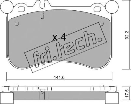 Fri.Tech. 1133.0 - Bremžu uzliku kompl., Disku bremzes www.autospares.lv