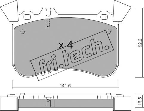 Fri.Tech. 1133.1 - Bremžu uzliku kompl., Disku bremzes www.autospares.lv