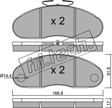 Fri.Tech. 113.2 - Bremžu uzliku kompl., Disku bremzes www.autospares.lv