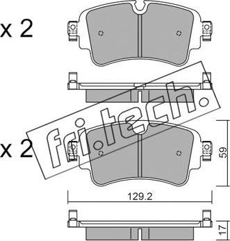 Fri.Tech. 1129.0 - Bremžu uzliku kompl., Disku bremzes autospares.lv