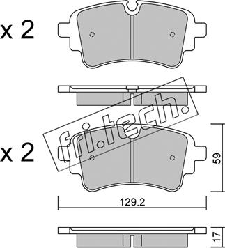 Fri.Tech. 1129.1 - Bremžu uzliku kompl., Disku bremzes www.autospares.lv