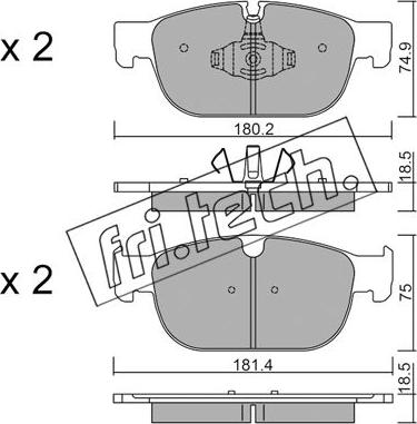 Fri.Tech. 1120.0 - Bremžu uzliku kompl., Disku bremzes www.autospares.lv