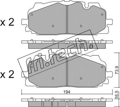 Fri.Tech. 1128.0 - Bremžu uzliku kompl., Disku bremzes www.autospares.lv