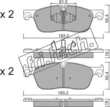 Fri.Tech. 1123.0 - Bremžu uzliku kompl., Disku bremzes www.autospares.lv