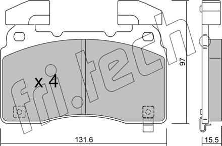 Fri.Tech. 1179.0 - Bremžu uzliku kompl., Disku bremzes www.autospares.lv