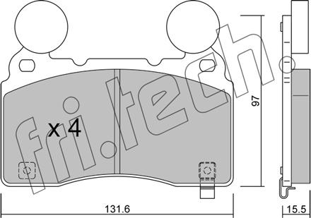 Fri.Tech. 1179.1 - Bremžu uzliku kompl., Disku bremzes www.autospares.lv