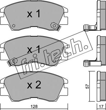 Fri.Tech. 117.0 - Bremžu uzliku kompl., Disku bremzes autospares.lv