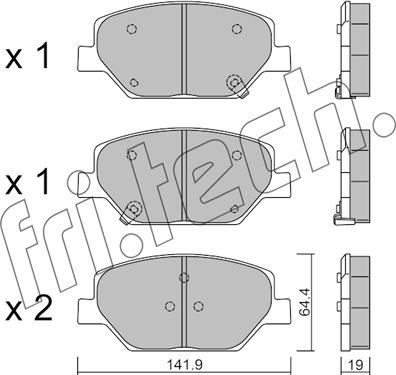 Fri.Tech. 1178.0 - Bremžu uzliku kompl., Disku bremzes www.autospares.lv