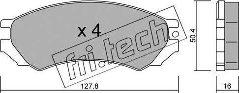 Fri.Tech. 184.0 - Bremžu uzliku kompl., Disku bremzes www.autospares.lv