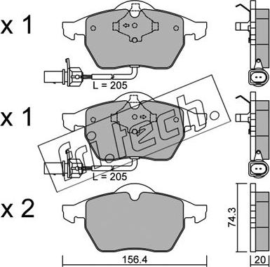 Fri.Tech. 188.3 - Brake Pad Set, disc brake www.autospares.lv