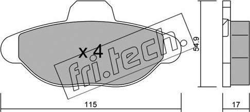 Fri.Tech. 139.0 - Piederumu komplekts, Bremžu loki www.autospares.lv