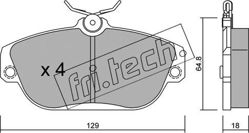 Fri.Tech. 134.0 - Bremžu uzliku kompl., Disku bremzes www.autospares.lv