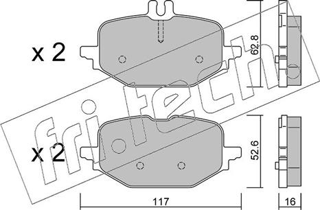 Fri.Tech. 1359.0 - Bremžu uzliku kompl., Disku bremzes www.autospares.lv