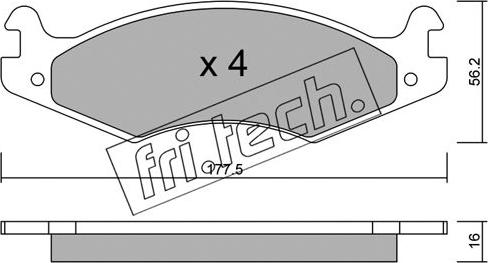 Fri.Tech. 135.0 - Piederumu komplekts, Bremžu loki www.autospares.lv