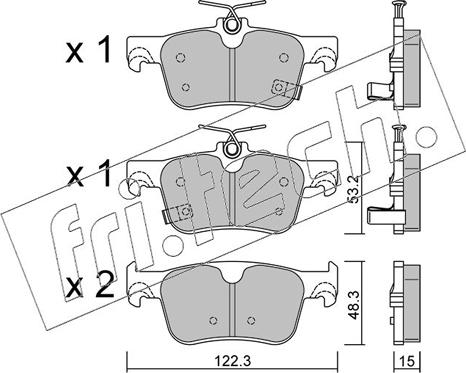 Fri.Tech. 1363.0 - Bremžu uzliku kompl., Disku bremzes www.autospares.lv