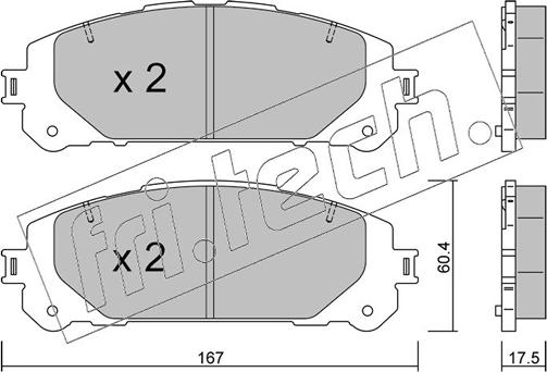 Fri.Tech. 1367.0 - Bremžu uzliku kompl., Disku bremzes www.autospares.lv