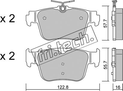 Fri.Tech. 1317.0 - Bremžu uzliku kompl., Disku bremzes www.autospares.lv