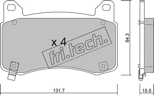 Fri.Tech. 1333.0 - Bremžu uzliku kompl., Disku bremzes www.autospares.lv