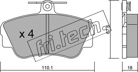 Fri.Tech. 132.0 - Piederumu komplekts, Bremžu loki www.autospares.lv