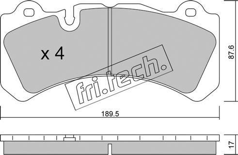 Fri.Tech. 1328.0 - Bremžu uzliku kompl., Disku bremzes www.autospares.lv