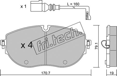 Fri.Tech. 1322.0 - Bremžu uzliku kompl., Disku bremzes www.autospares.lv