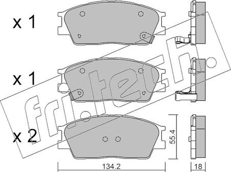 Fri.Tech. 1374.0 - Bremžu uzliku kompl., Disku bremzes www.autospares.lv