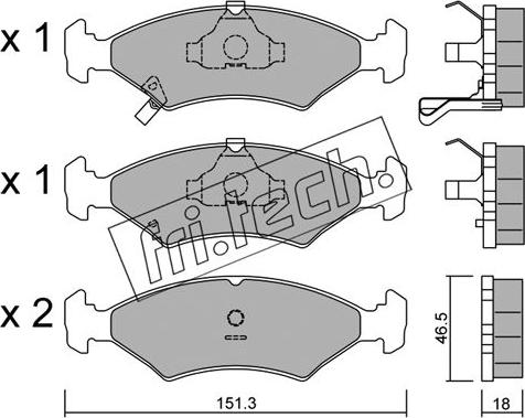 Fri.Tech. 129.0 - Bremžu uzliku kompl., Disku bremzes autospares.lv