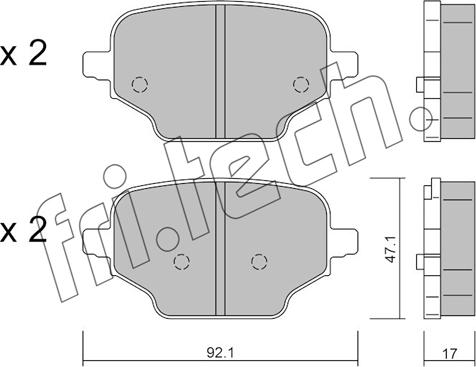 Fri.Tech. 1245.0 - Bremžu uzliku kompl., Disku bremzes www.autospares.lv