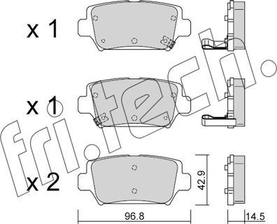 Fri.Tech. 1240.0 - Bremžu uzliku kompl., Disku bremzes www.autospares.lv