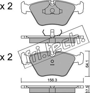 Fri.Tech. 124.1 - Bremžu uzliku kompl., Disku bremzes www.autospares.lv